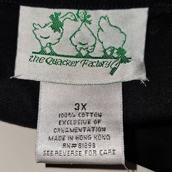 NWT Quacker Factory Black Embroidered Pineapple Short Sleeve Full Zip Jacket 3X - Picture 4 of 4